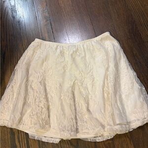 Wild Fable Cream Lace Skater Skirt